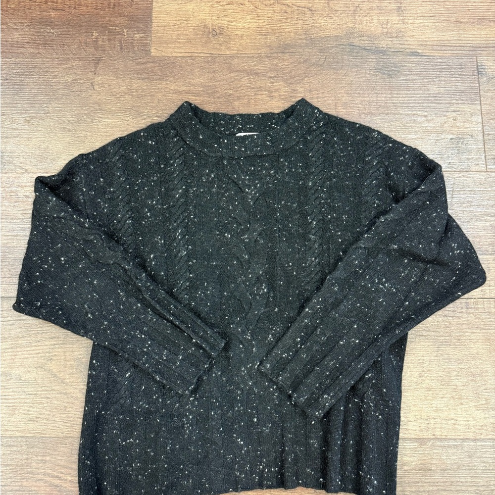 Brodie Cashmere Black Crew Neck Sweater